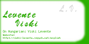 levente viski business card